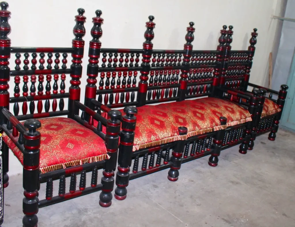 antique desi wood furniture sofa set