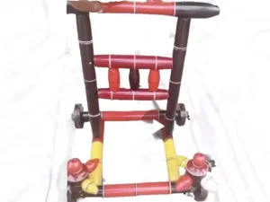 traditional wooden baby walker