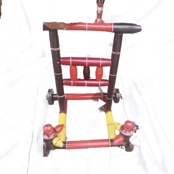 traditional wooden baby walker